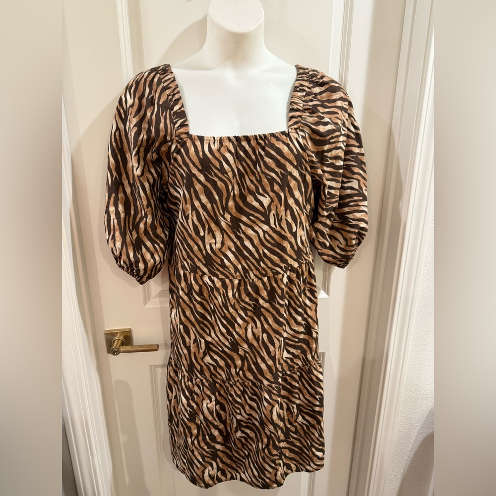Zebra Print Smocked Back Dress * Size 3X *